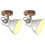 Berkfield Industrial Wall/Ceiling Lamps 2 pcs Silver 20x25 cm E27 1