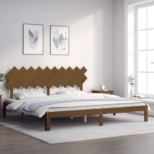 Berkfield Bed Frame without Mattress Honey Brown 200x200 cm Solid Wood Pine