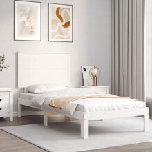Berkfield Bed Frame without Mattress White 100x200 cm Solid Wood Pine
