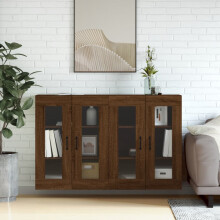 Berkfield Wall Mounted Cabinets 2 pcs Brown Oak Engineered Wood