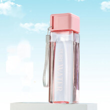 Einfacher quadratischer Wasserbecher, personalisierbarer Becher, kreativer tragbarer Becher im Stil von Internet-Promis, auslaufsicherer und