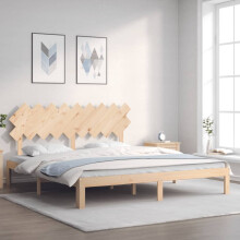 Berkfield Bed Frame without Mattress Super King Size Solid Wood Pine