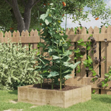 Berkfield Garden Plant Supports with 3 Rings 5 pcs Green 75 cm Steel