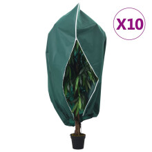 Berkfield Plant Fleece Covers with Zip 10 pcs 70 g/m 3.14x2.5 m