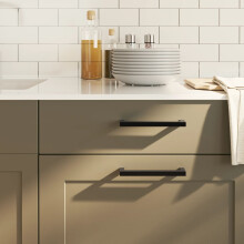 Berkfield Cabinet Handles 20 pcs Black 128 mm Stainless Steel