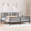 Berkfield Bed Frame without Mattress Grey 200x200 cm Solid Wood 1