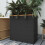 Berkfield Planter Black 80x40x80 cm Poly Rattan 1