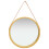 Berkfield Wall Mirror with Strap 60 cm Gold 1