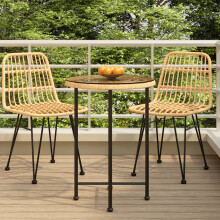 Berkfield Dining Table ò55 cm†Tempered Glass and Steel
