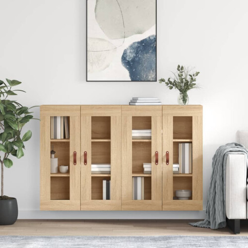 Berkfield Wall Mounted Cabinets 2 pcs Sonoma Oak Engineered Wood