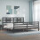 Berkfield Bed Frame without Mattress Grey 200x200 cm Solid Wood 1