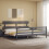 Berkfield Bed Frame without Mattress Grey 200x200 cm Solid Wood 1