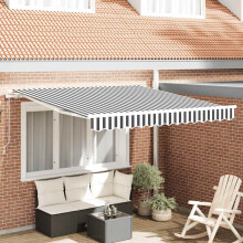 Berkfield Manual Retractable Awning Anthracite&White 300x250 cm