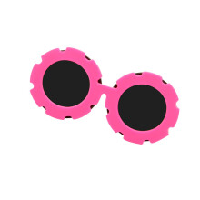 Round Frame Pet Sunglasses UV400 Protective Dog Eyewears-Pink