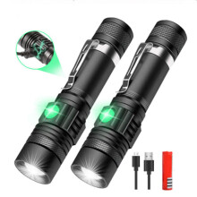 Genopladelig 1000 lumen LED-lommelygte, zoombar, 4 tilstande kompatibel
