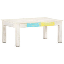 Berkfield Coffee Table White 110x60x45 cm Solid Mango Wood