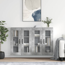 Berkfield Wall Mounted Cabinets 2 pcs Concrete Grey Engineered Wood