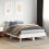 Berkfield Bed Frame without Mattress White 150x200 cm King Size Solid Wood Pine 1