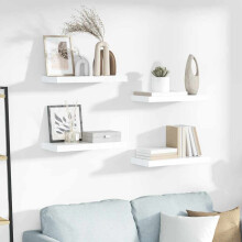 Berkfield Floating Wall Shelf High Gloss White 50x23x3.8 cm MDF