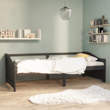 Berkfield 3-Seater Day Bed without Mattress Dark Grey 90x200cm