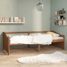 Berkfield 3-Seater Day Bed without Mattress Honey Brown 90x200cm