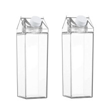 Zomeraanbiedingen voor thuis! Zeceouar Melkpak Waterfles Transparante Melkfles Draagbare Plastic Transparante Fles 2 stuks