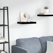 Berkfield Floating Wall Shelf High Gloss Black 40x23x3.8 cm MDF