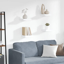 Berkfield Floating Wall Shelves 4 pcs White 23x23.5x3.8 cm MDF