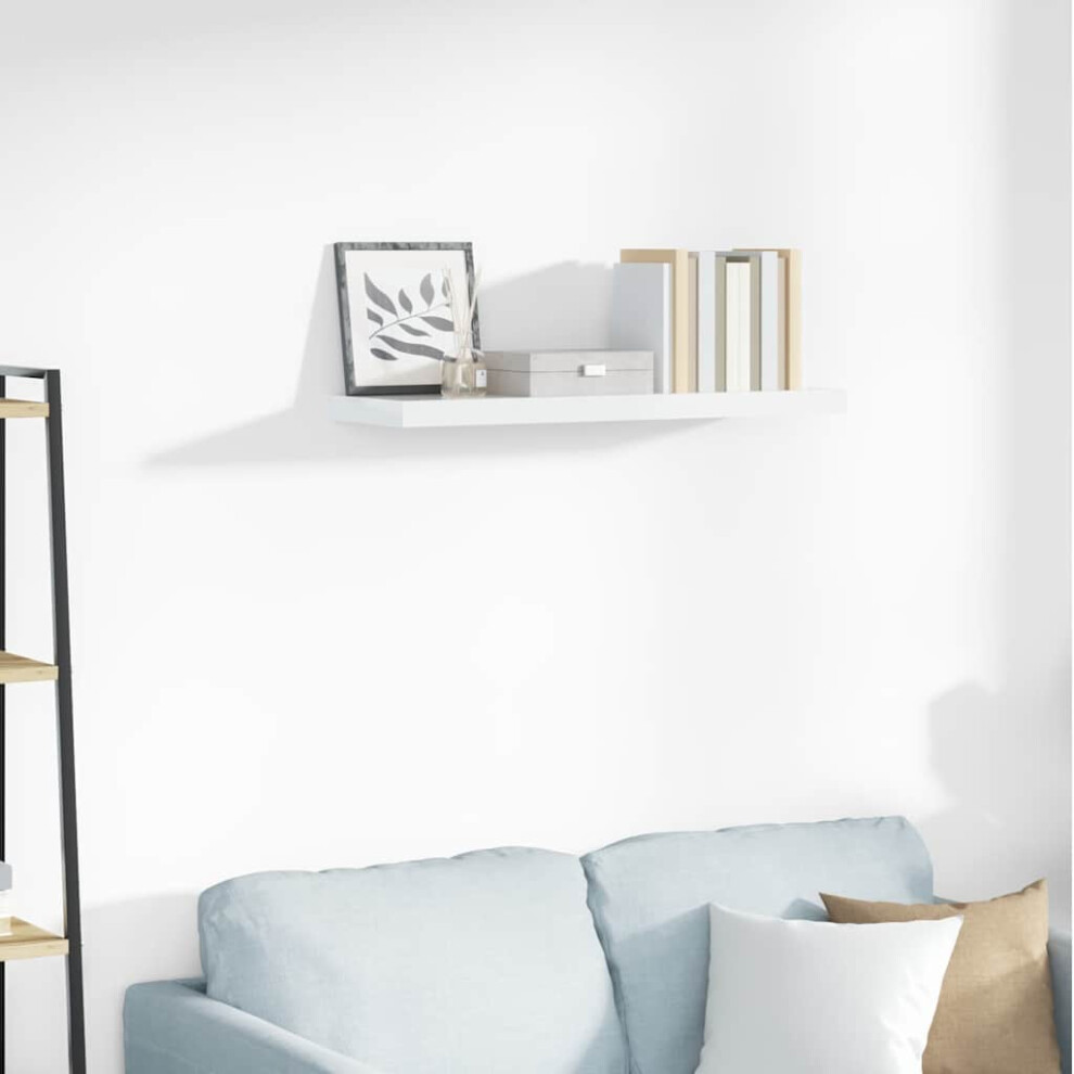 Photos - Other for Repair Berkfield Floating Wall Shelf High Gloss White 80x23.5x3.8 cm MDF