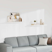 Berkfield Floating Wall Shelves 2 pcs White 90x23.5x3.8 cm MDF