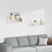 Berkfield Floating Wall Shelves 2 pcs White 80x23.5x3.8 cm MDF
