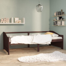 Berkfield 3-Seater Day Bed without Mattress Dark Brown 90x200cm