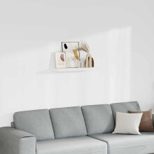 Berkfield Floating Wall Shelf White 80x23.5x3.8 cm MDF