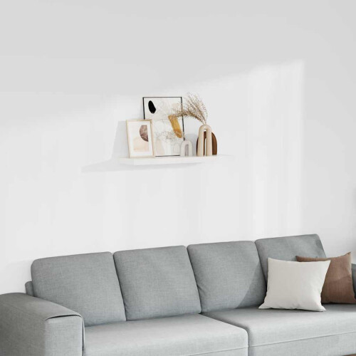 Berkfield Floating Wall Shelf White 80x23.5x3.8 cm MDF