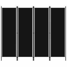 Berkfield 4-Panel Room Divider Black 200x180 cm