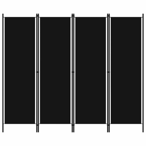 Berkfield 4-Panel Room Divider Black 200x180 cm