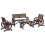 Berkfield 4 Piece Garden Lounge Set Solid Wood Fir 1