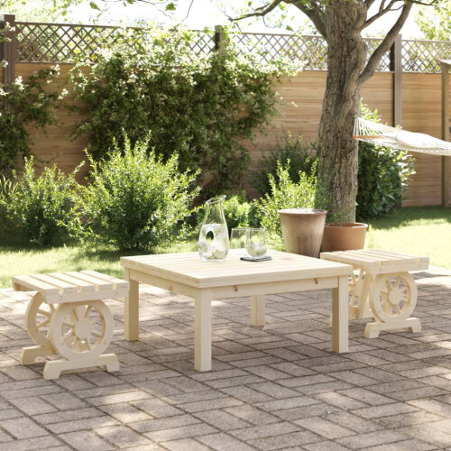 Berkfield Garden Footstools 2 pcs Solid Wood Fir