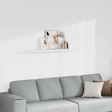 Berkfield Floating Wall Shelf White 120x23.5x3.8 cm MDF