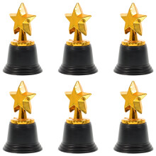 Eease6 stuks Gouden Award Sterren Trofeeën, Beloningsprijzen voor Feesten, Ceremonies en als Cadeau ter Waardering.
