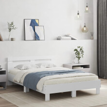 Berkfield Bed Frame without Mattress White 135x190 cm Double