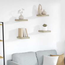 Berkfield Floating Wall Shelves 4 pcs Oak 23x23.5x3.8 cm MDF