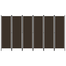 Berkfield 6-Panel Room Divider Brown 300x180 cm