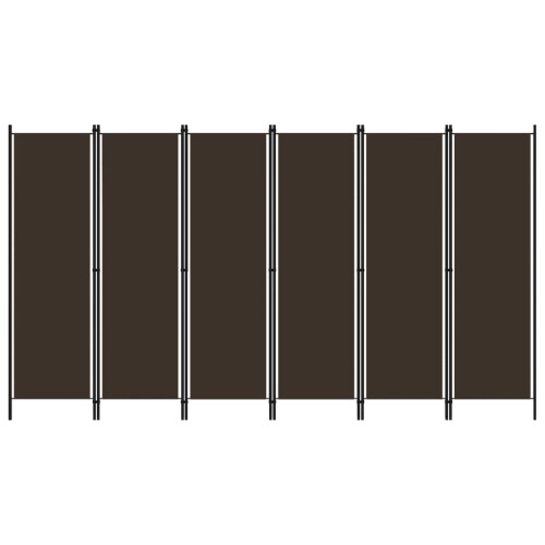 Berkfield 6-Panel Room Divider Brown 300x180 cm
