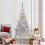 Berkfield Artificial Pre-lit Christmas Tree Silver 210 cm PET 1