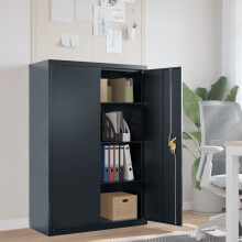 Berkfield File Cabinet Anthracite 90x40x140 cm Steel