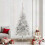 Berkfield Artificial Pre-lit Christmas Tree Silver 210 cm PET 1