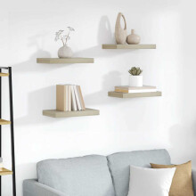 Berkfield Floating Wall Shelves 4 pcs Oak 40x23x3.8 cm MDF