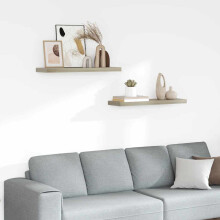 Berkfield Floating Wall Shelves 2 pcs Oak 80x23.5x3.8 cm MDF