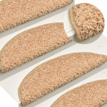 Berkfield Stair Mats 15 pcs 65x21x4 cm Gold Half Round Large